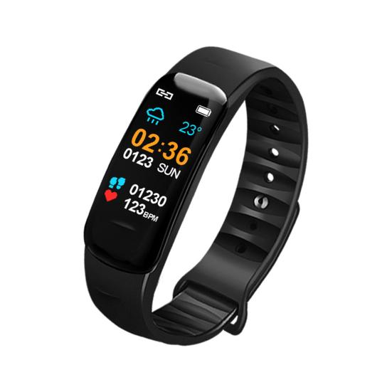 

C1 plus Smart Wristband Long Standby Time Health Tracking Multifunctional Bluetooth-compatible IP67 Waterproof Comfortable Pedometer Smartwatch