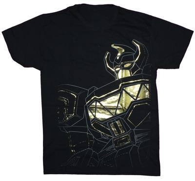 Mighty Morphin Power Rangers Herren T-Shirt Goldfolie Megazord Grafik-T-Shirt S-5XL