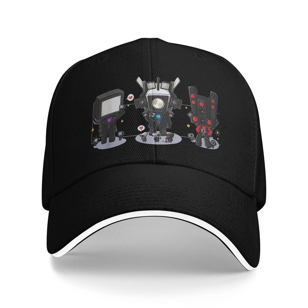 Skibidi Toilet Baseball Caps Casual  Sandwich Cap Unisex Polyester Sun Hat Running Golf