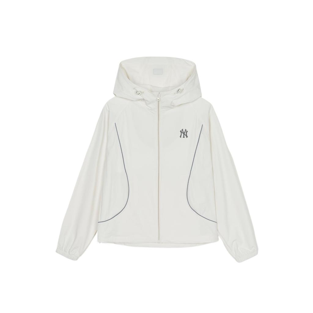 New MLB Gofcore New York Yankees Jacket Women's Ecru 3FWJB0253-50IVS