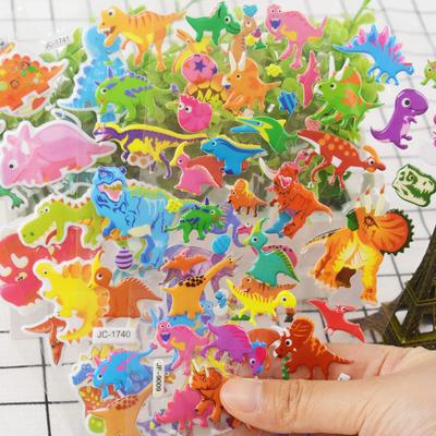 10 Sayfa/Set 3D Dinozor Çıkartmaları Oyuncaklar Ev Duvar Dekoru Karikatür Çıkartma Scrapbooking Defteri Ajanda Etiket