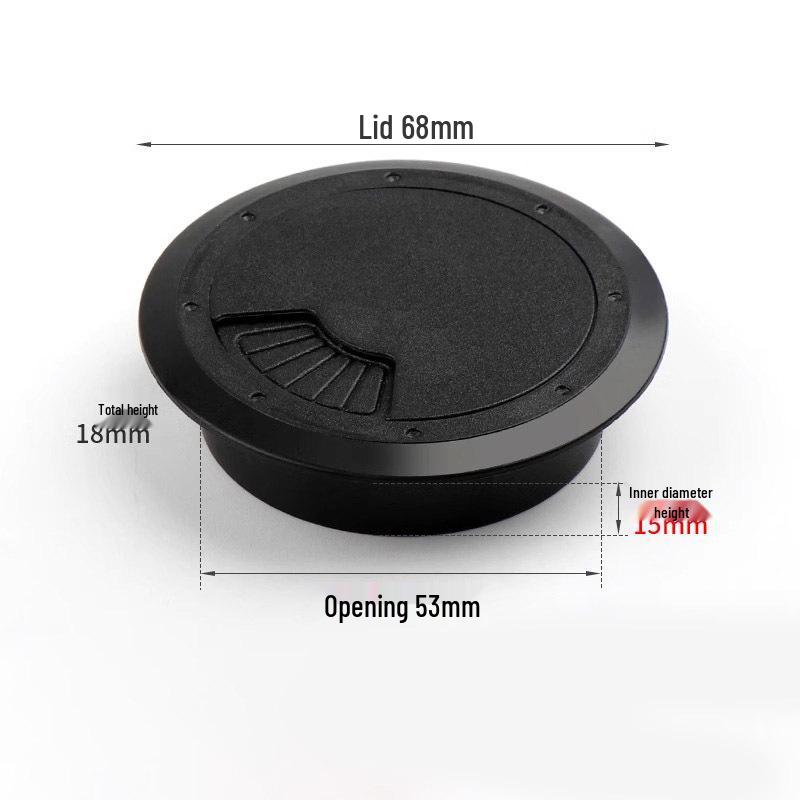 Round Desktop Cable Organizer & Decoration Ring – Cable Hole Cover & Wiring Outlet Seal