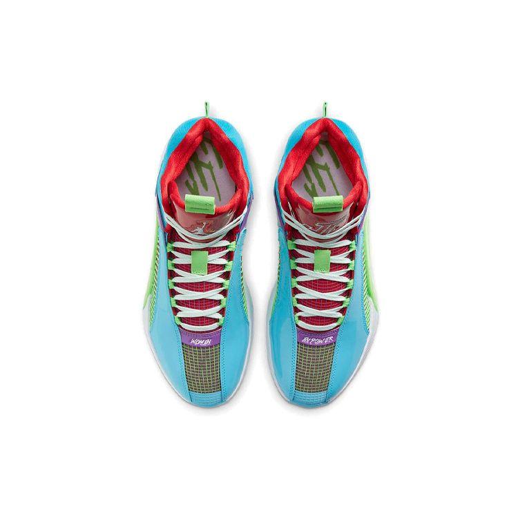 Jayson Tatum X Air Jordan 35 PF Greatest Gift Men Sneakers Blue Blue-Fury Green-Spark DD3667-400