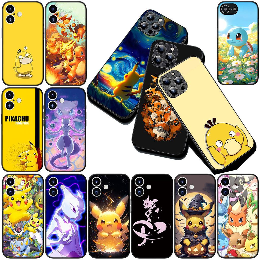 Cover for Apple iPhone 17 Pro XS Max Air 6 7 8 Plus 5 + SE 2022 SE2 16E Phone Case P-Pikachus Mewtwos Mews Charmanders Psyduck