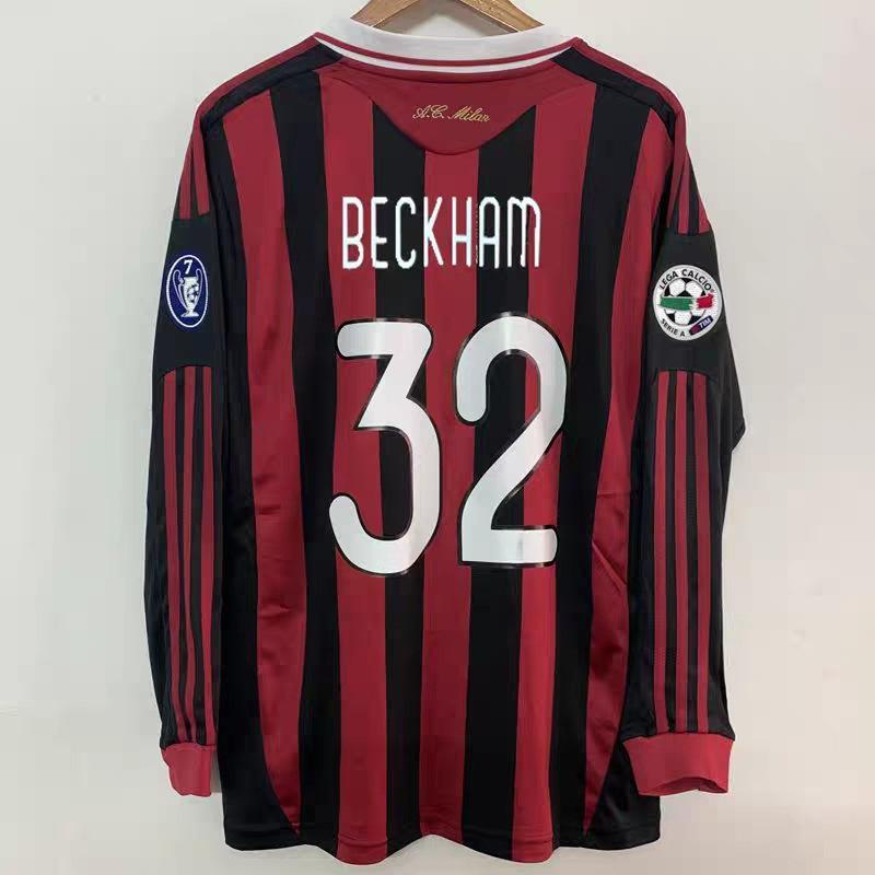 Königliches M Fußball Retro Langarmtrikot, Fußballtrikot Verein AC bar S Aufdruck einteilig.