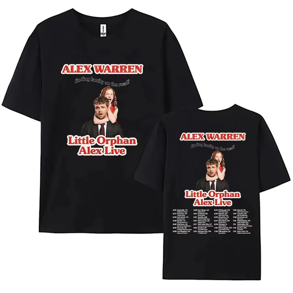 Little Orphan Alex Live 2026 European Arena Tour Tshirt ALEX WARREN Finding Family on The Road Tshirt Short Sleeve Cotton Tees M