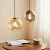 Nordic Small Pendant Light: Creative Bedroom Bedside Lamp, Modern Minimalist Dining Table or Bar Counter Embossed Glass Light.