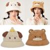 Polyester Fiber Cone Top Style No Brim Winter Fisherman Hat For Women