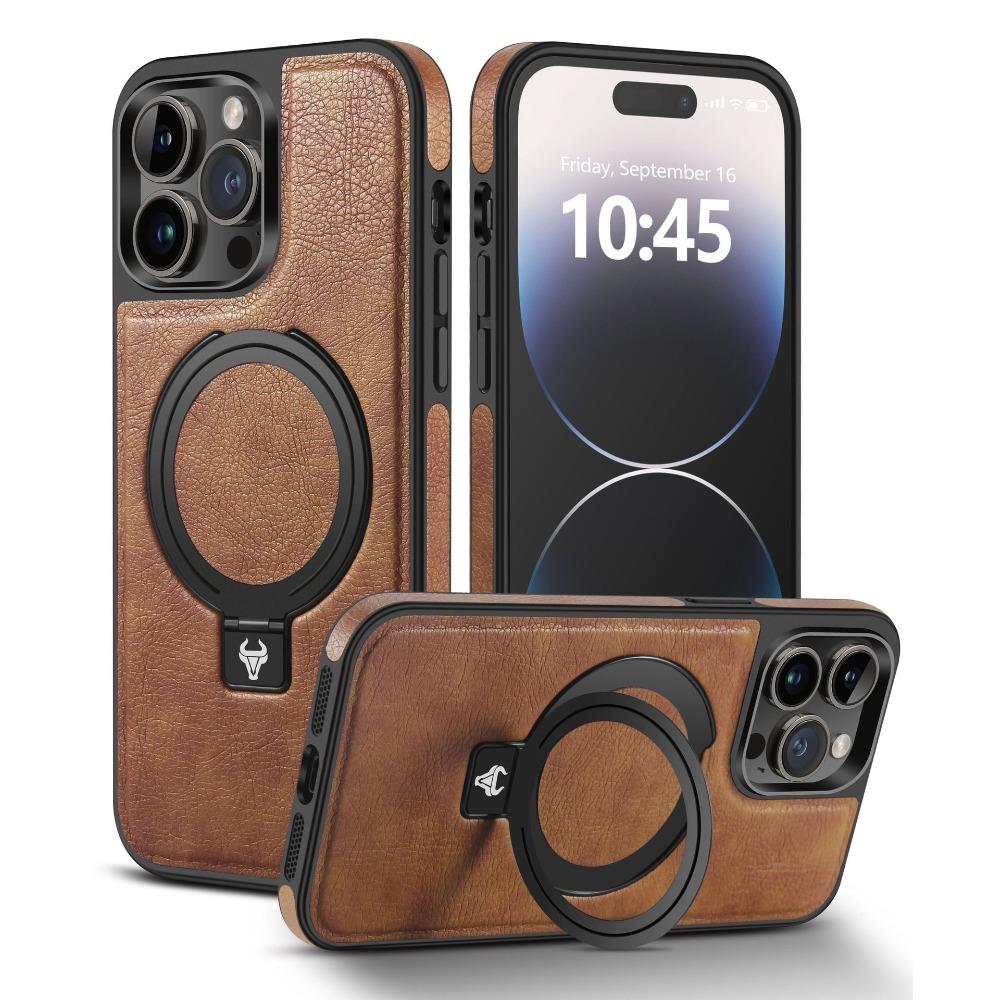 

Роскошный кожаный чехол для телефона с беспроводным зарядным устройством для IPhone 15 14Pro 13 12 14 Pro Max 14Plus складной кронштейн Holde противоударная мягкая задняя крышка