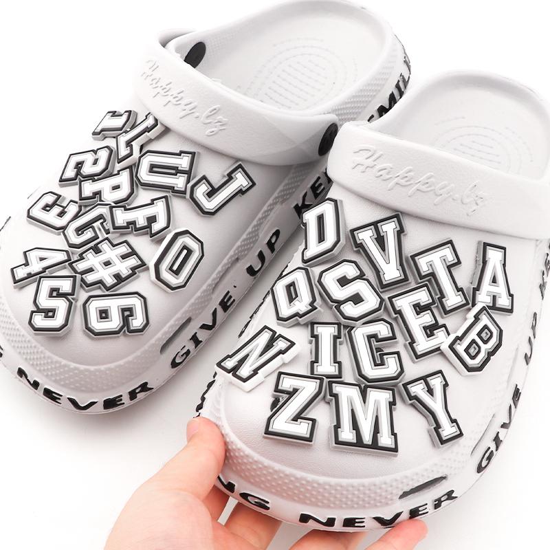 1 Pcs Letter Shoe Charms for Clog Sandals Shoe Decoration Number Alphabet Characters DIY Shoes Charm Pins for Boy Girl Men Women