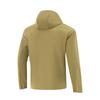 Li-Ning Comfortable Simple Solid Color Hooded Zipper Casual Quick-Dry Sports Windbreaker Men Outerwear Yellow Walnut-Brown AFDV757-3