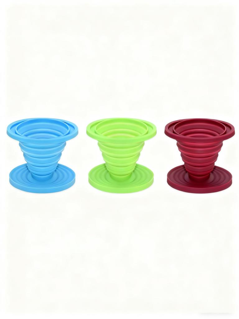 Heat Resistant Collapsible Silicone Coffee Dripper Cup Outdoor Travel Camping Conical Coffee Filter Hand Brewed Coffee Maker