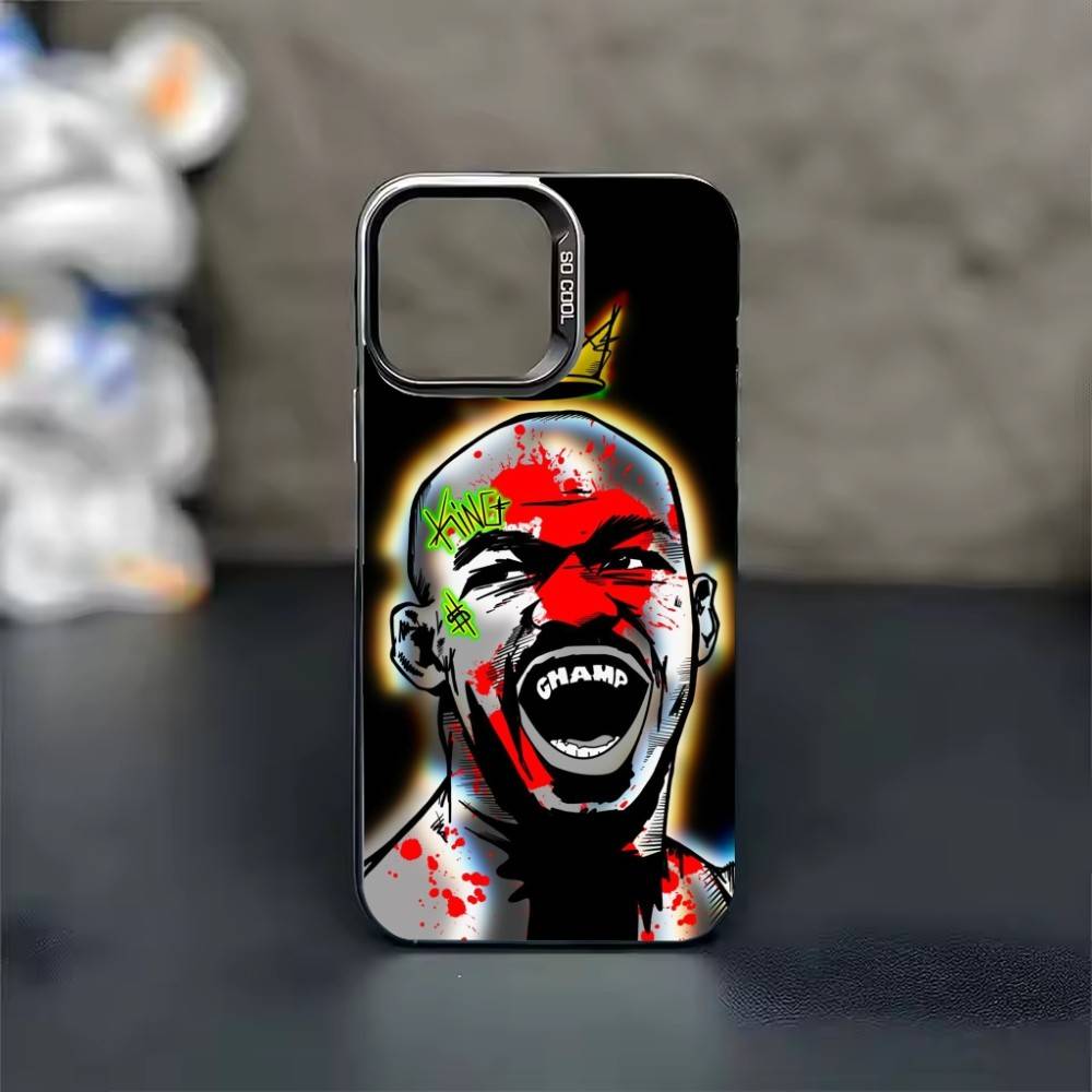 

Fighting J-Jon Jones Wallpaper Phone Case Color Silver Shell For IPhone 17 16 15 14 13 12 11 Pro Max Plus iPhone11PROMAX