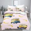Gru-Mark M-Minions Bedding Set Cartoon Anime Set Adult Kid Bedroom Duvet Cover Sets 3D Print Kawaii Anime Home Textileextile
