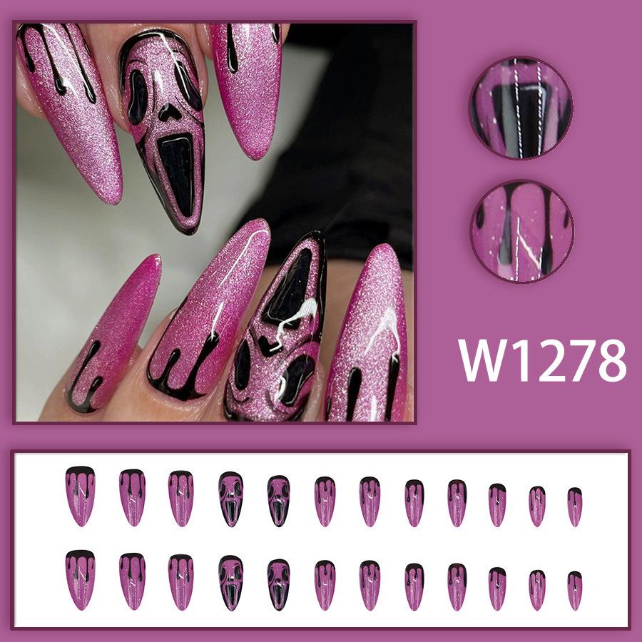 Elegant French Wearable Nails - Mysterious Noble Style, High-Class & Glamorous