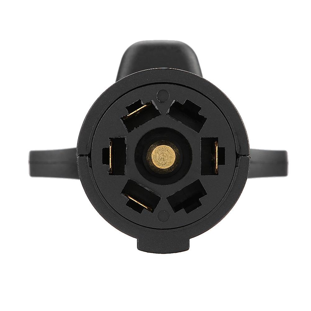 7 Way To 5 Way Flat Blade Trailer Towbar Towing Socket Plug Adapter Connector 12V US Plug