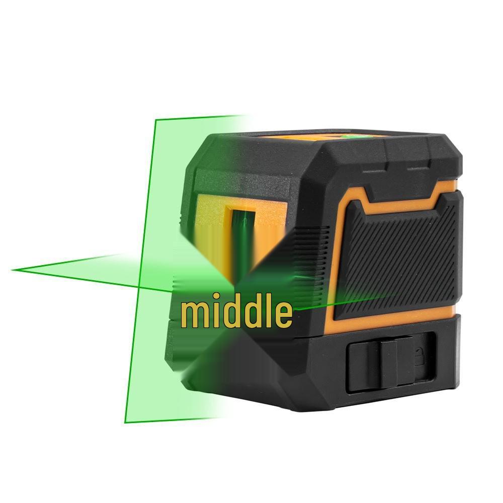 Mini Laser Level: 2-Line Green Light, Strong & Thin, Auto-Winding