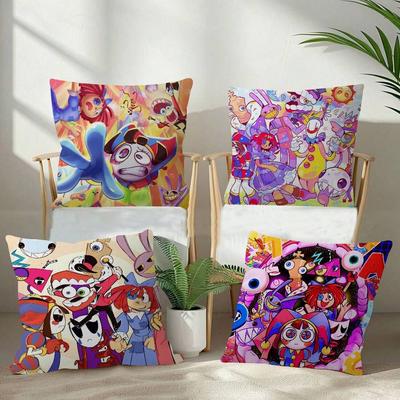 Anime The Amazing Digital Circus Pillow Cushion Cover Pillowcase Living Room Sofa Home Decor