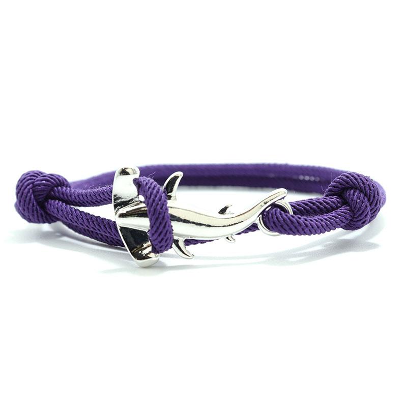 Charm Bracelet Men Women Double Layer Adjustable Ocean Shark Braslet Camping Jewelry Male Beach Accessories Gift For Him Pulsera