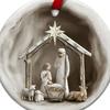 Nativity Scene Christmas Ornaments The Birth of Jesus Christmas Tree Ornaments Religious Holy Family Decor for Christian Gifts