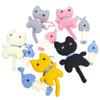 Knitted Cat Eating Fish Keychain Pendant - DIY Jewelry Ornament