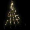 LED Christmas Tree with Ground Spikes Warm White 182 cm Metal