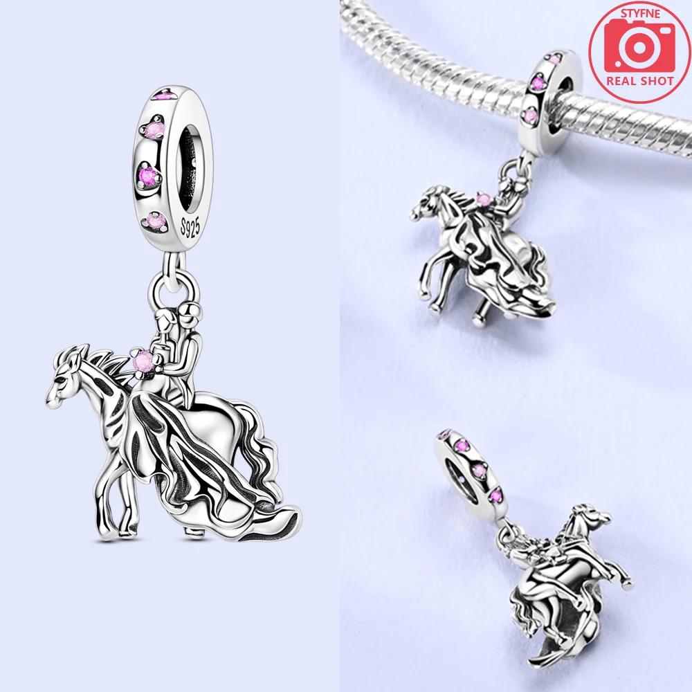 

Genuine Fairy Tale White Horse Pumpkin Cart Windmill Universe Beads Fit Bracelet Jewelry Charms Authentic Copper Women DIY Style Wedding Gifts