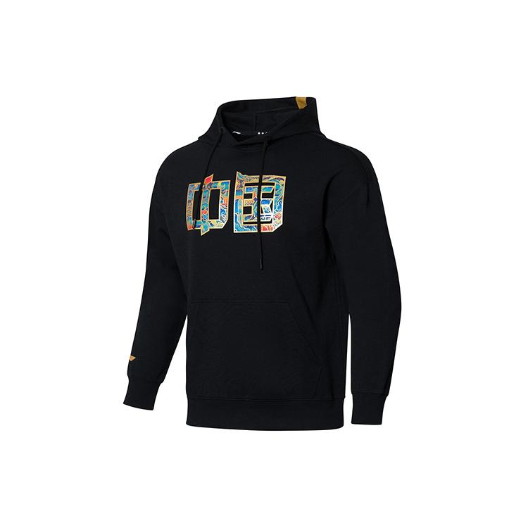 Li Ning Table Tennis Collection Sweatshirts Unisex Black Hooded Moderate Regular AWDR747-3 XXL