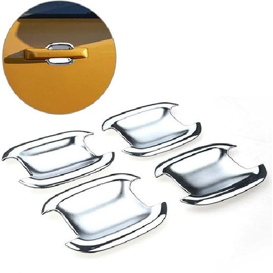 4PCS Door Handle Bowl erts Trim Cover Chrome Exterior for Bronco Sport +