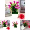 Artificial Lily Plant Set With Plastic Pot For Home Decor And Office Display