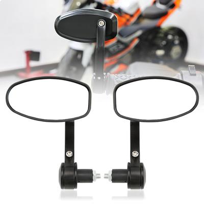 Motorcycles Handlebar End Adjustable Rearview Mirror Reflector Convex Mirror For 7/8" 22mm Bar End Electric Vehicle 2pcs