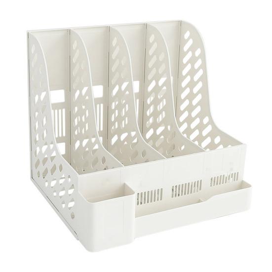 Cute Desktop File Organizer for Students Foldable Book Holder Bookend Shelf for Documents Stationery Pen Holder School Supplies