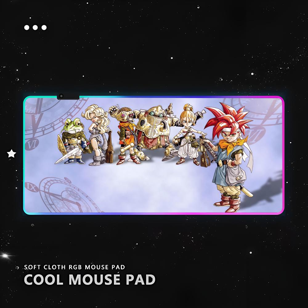 

RPG GAME Chrono Trigger Mouse Pad RGB Pc Gamer Keyboard LED Glowing mause pad Mats Rubber Cute Cartoon Gaming Computer csgo lol RGB600x300x3mm