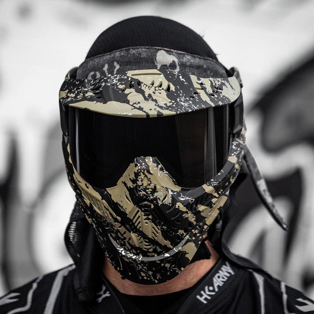 HK Army HSTL Goggles with Thermal Lenses Paintball/Airsoft Anti-Fog (Fracture Black/Tan/Smoke Lenses)