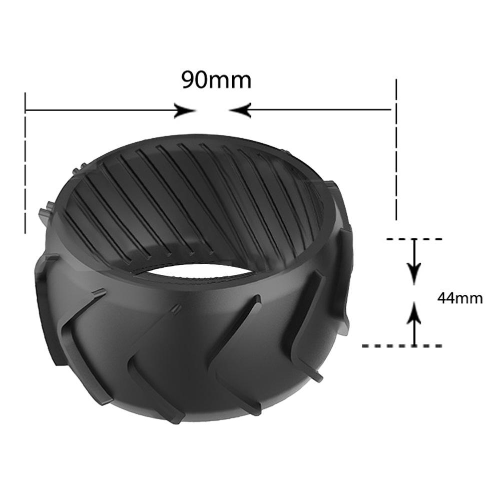1pcs Wheel Protection 85*44mm Black For Front Wheel