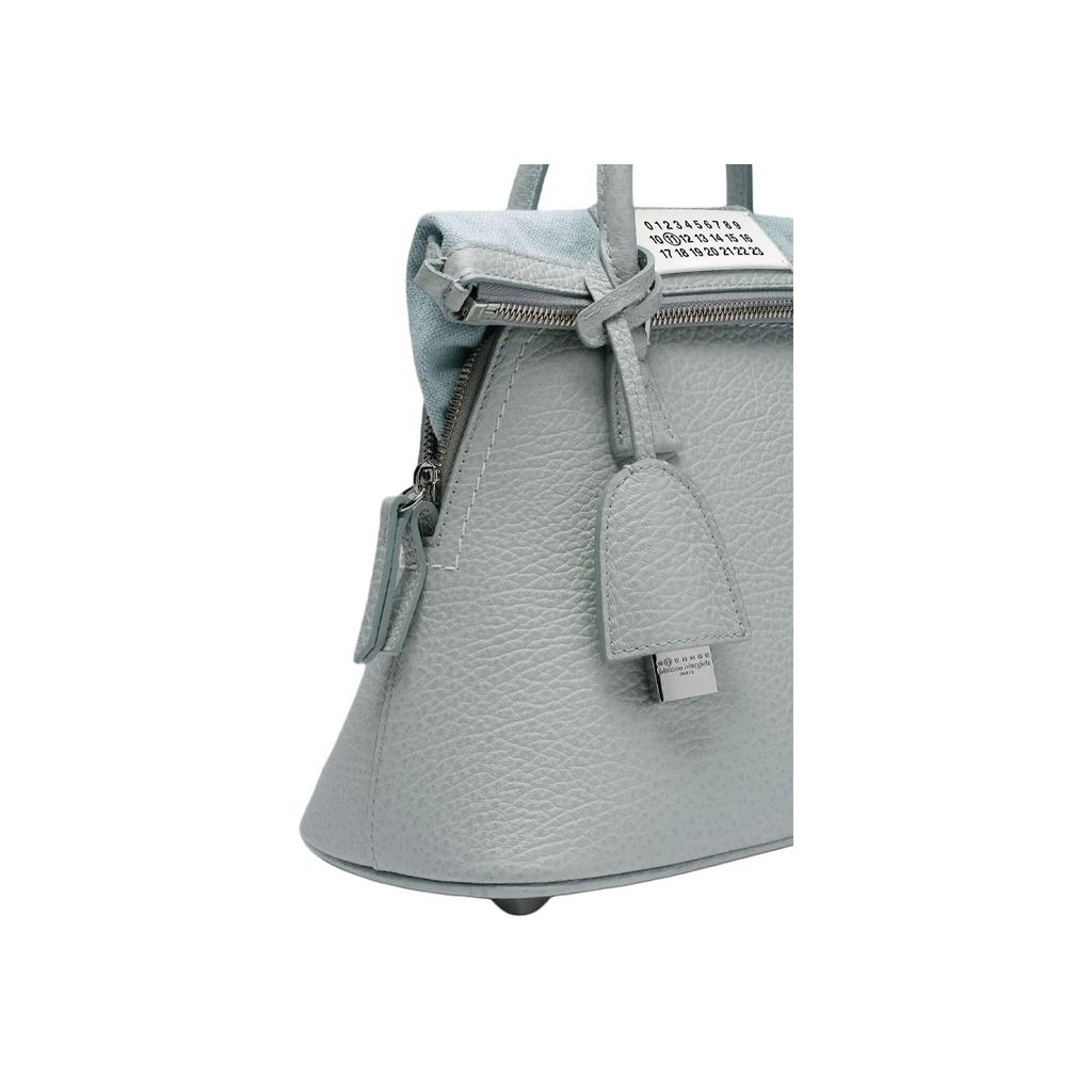 Maison Margiela 5Ac Classique Abnehmbarer Verstellbarer Schultergurt Reißverschluss Genarbtes Kalbsleder Mini Schultertasche Umhängetasche S56WG0082P4455T8141