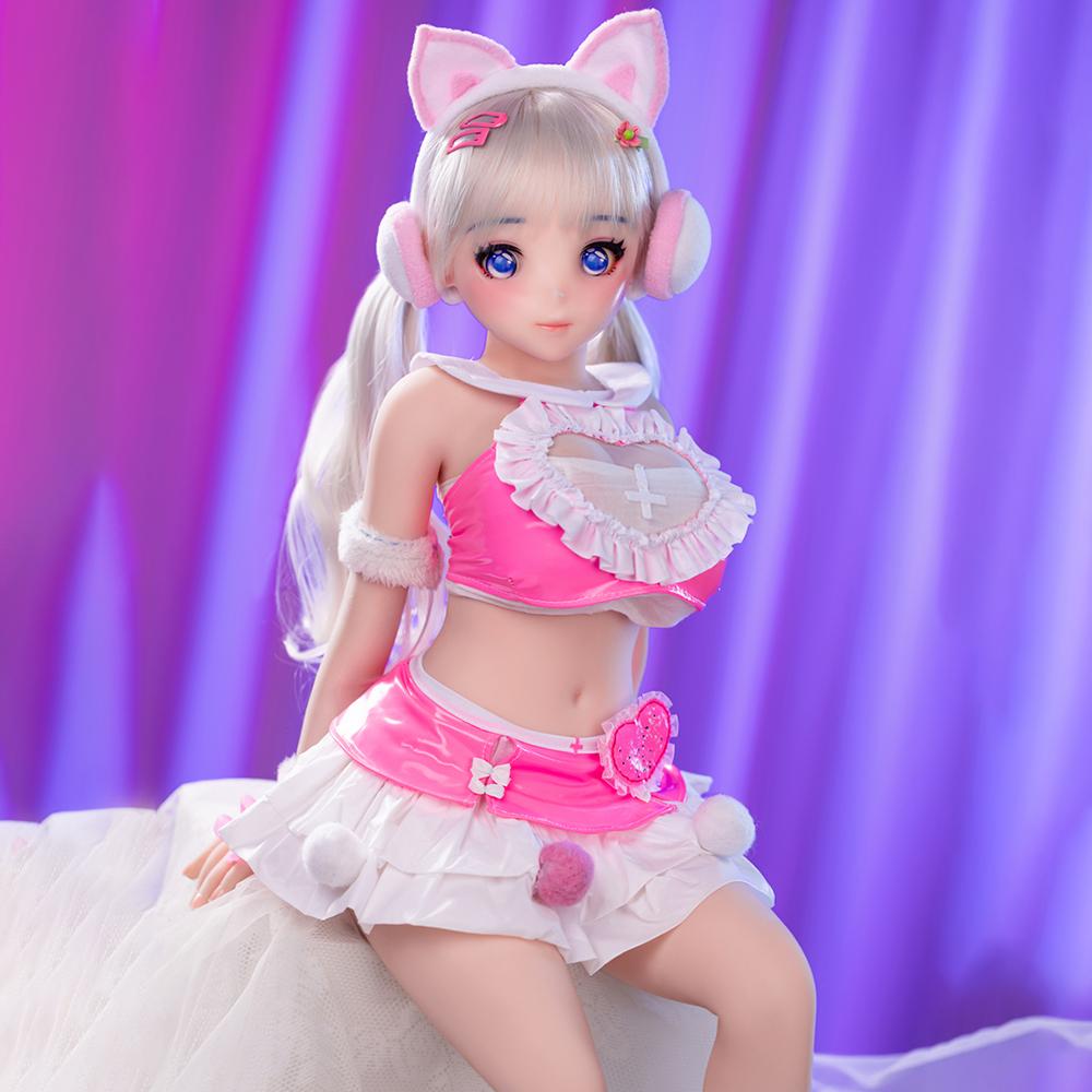 65/80 cm Ganzkörperpuppe, 3D-Silikon-Sexpuppe aus sicherem TPE-Material mit realistischer Vagina und Analöffnung, ein Sexspielzeug für Erwachsene