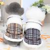 Koreanische Karo-Fleece Hunde-Winterjacke – Warmer Sherpa-Plaid-Mantel (S~XXL)