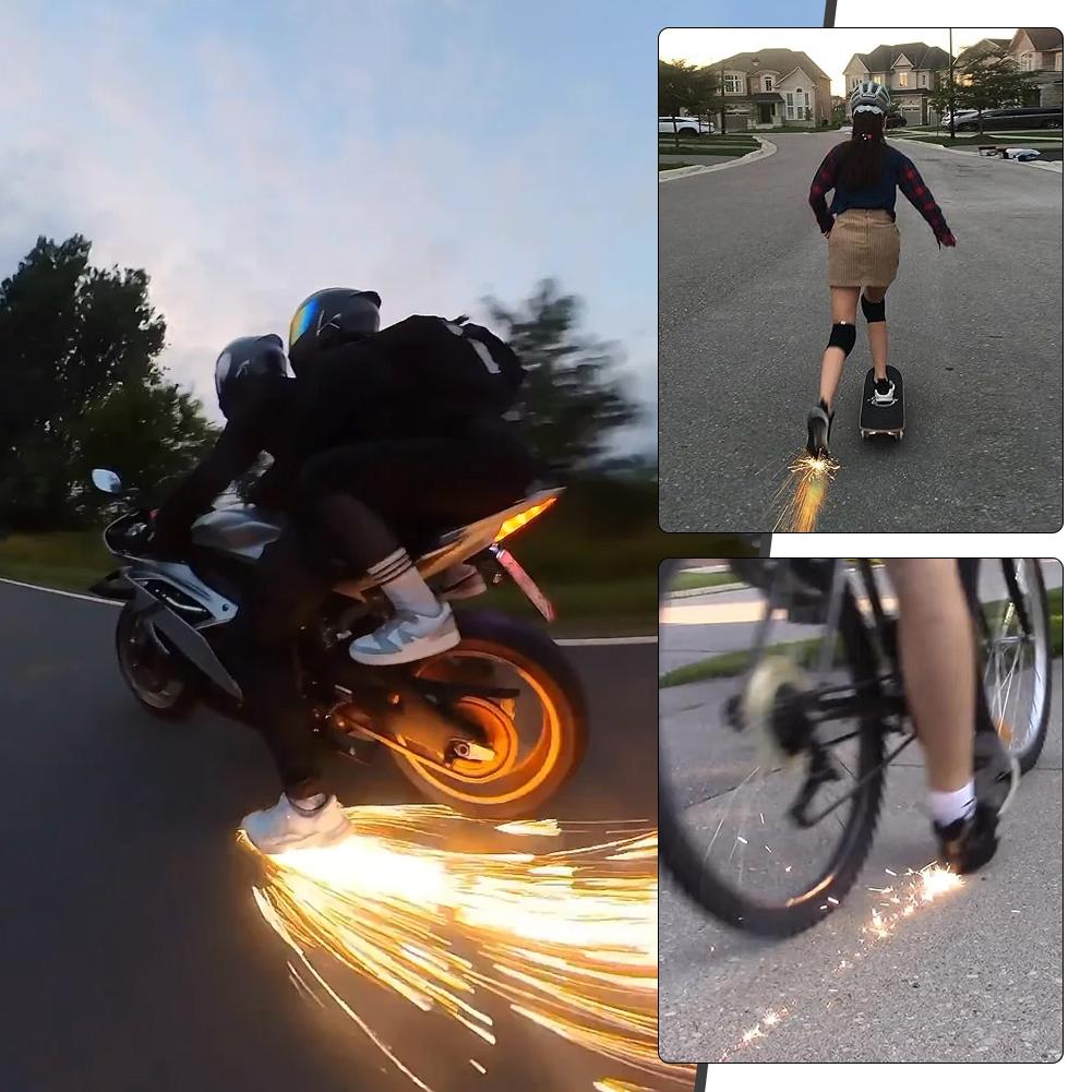 1/3/5/10pcs Sole Hit Foot Brake Ground Spark Magnesium Rod Bicycle Motorcycle Cool Skateboard Sparks