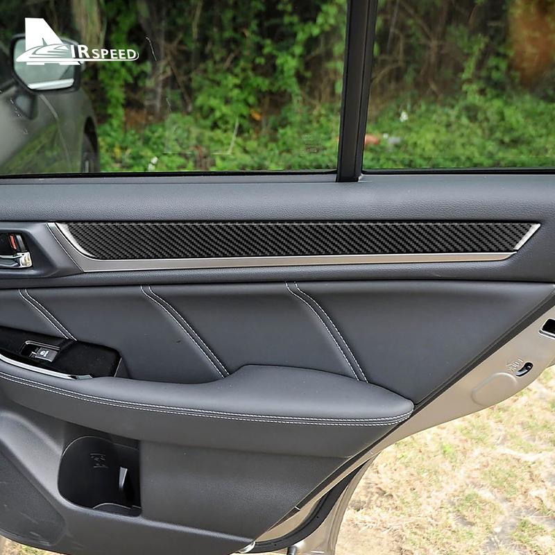 For Subaru Legacy 2015 2016 2017 2018 2019 Real Soft Carbon Fiber Sticker LHD RHD Car Front Door Panel Docor Trim Accessories.