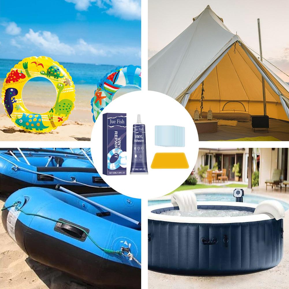 Pool Liner Patch Repair Kit Waterproof Air Mattress Patch Kit Heavy Duty Inflatable Repair Kit for Inflatable  PVC Boat Tent