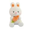 White Rabbit Plush Toy - Cute Carrot Wedding Doll Figure