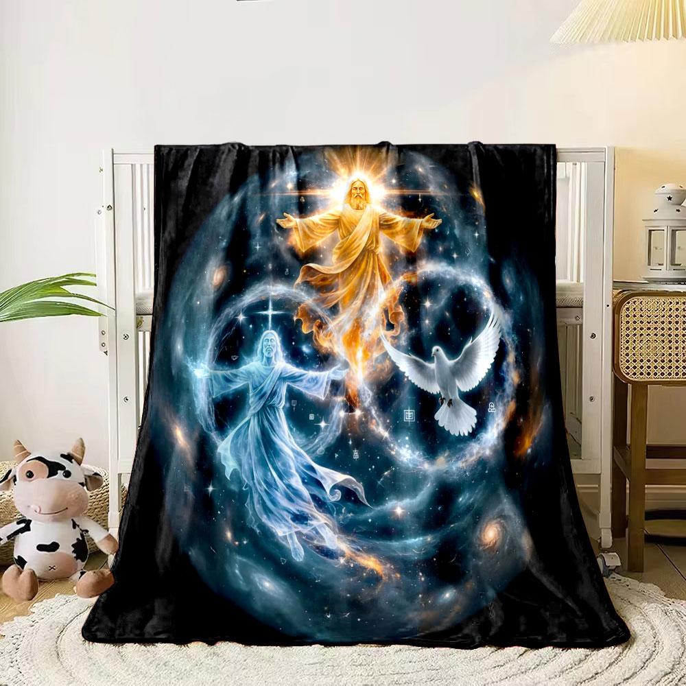6 Styles God Jesus Religious Theme Printing Adult Children Warm Blankets Home Travel Car Soft and Comfortable Luxury Gifts