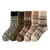 Wool Thickened Socks Women'S Terry Piled Super Thick Warm Medium Tube Socks Ethnic Trend Winter Home Socks Women