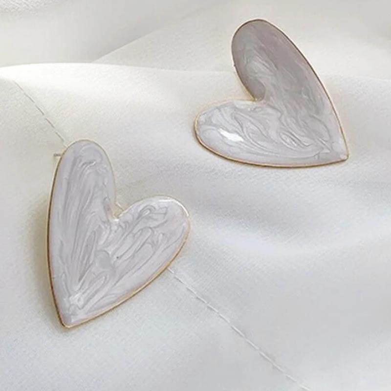 Aestheticism Valentine's Day Heart Studs Earrings Romantic Couple Gift for Women Fashion Sweet Ear Jewelry  Earrings