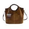 Retro suede portable bucket bag women's 2025 new fashion high-end sense child and mother bag commuter shoulder messenger bag