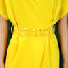 Large Size Women Summer Fashion Solid Dress Ladies Sexy One Piece V Neck Slit Dress with Belt