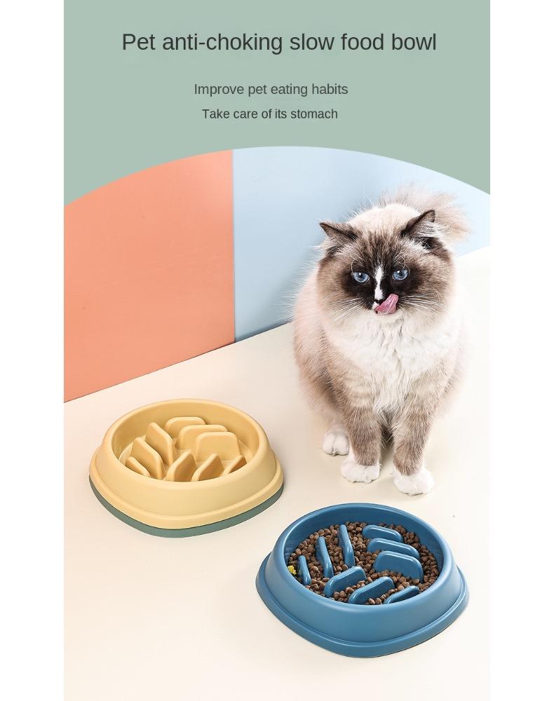 Dog Bowl Cat Bowl Slow Food Anti-choking Feeder Large Capacity Anti-skid Pet Bowl  ODM Supplier
