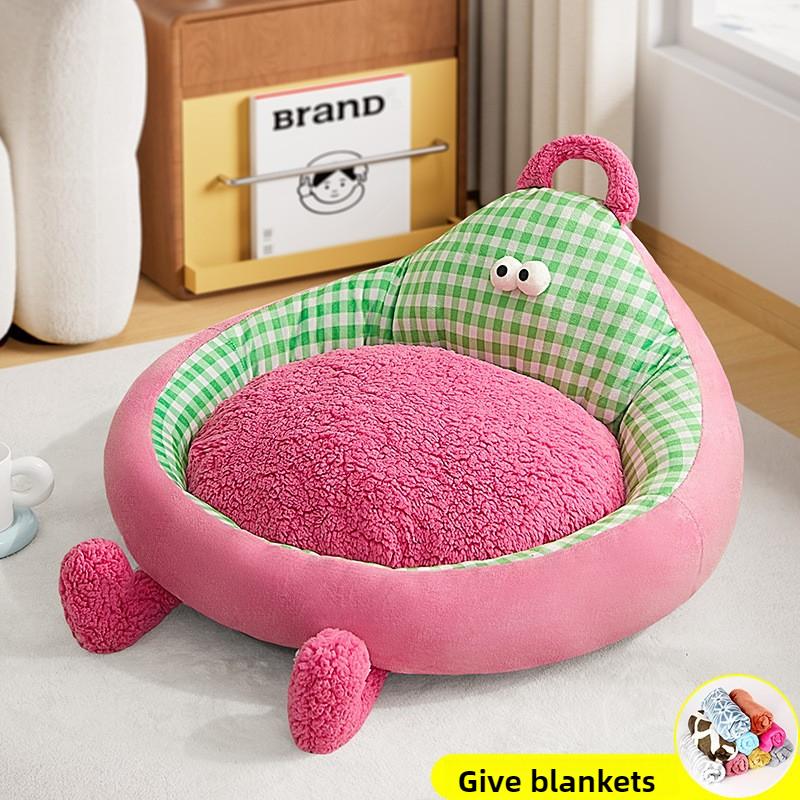

Cat Dog Beds Sleeping Sofa Warm Pet Supplies Puppy Indoor Dog Cat Bed Soft Kitten Princess Bed Soft Sofa Cat Nest Supplies 58 X58 X31cm