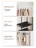 Multifunctional Three-Row Floor Standing Storage Rack for Clothes and Hats